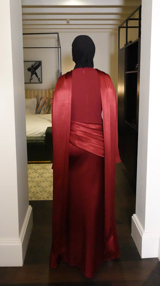 Kifah Evening Gown - Burgundy
