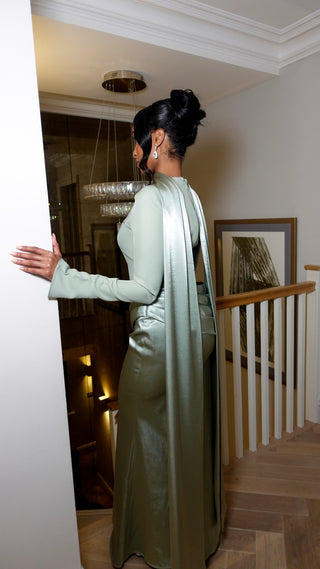 Kifah Evening Gown - Sage Green