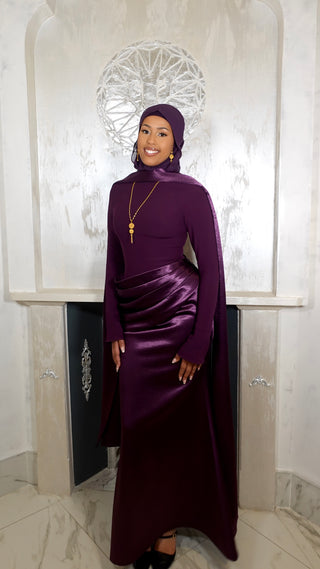 Kifah Evening Gown - Plum Purple