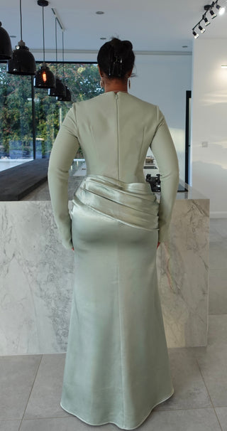 Kifah Evening Gown - Sage Green